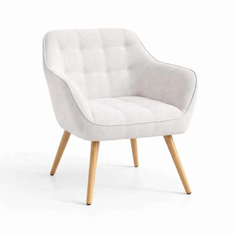 BUTACA DECORATIVA VELVET CHIC - BEIGE - 1
