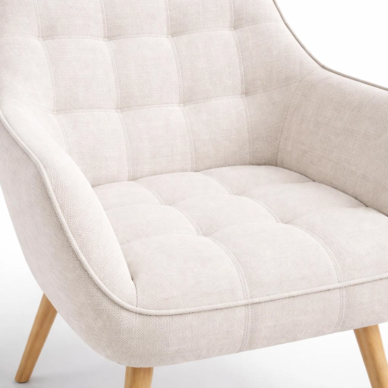 BUTACA DECORATIVA VELVET CHIC - BEIGE - 6