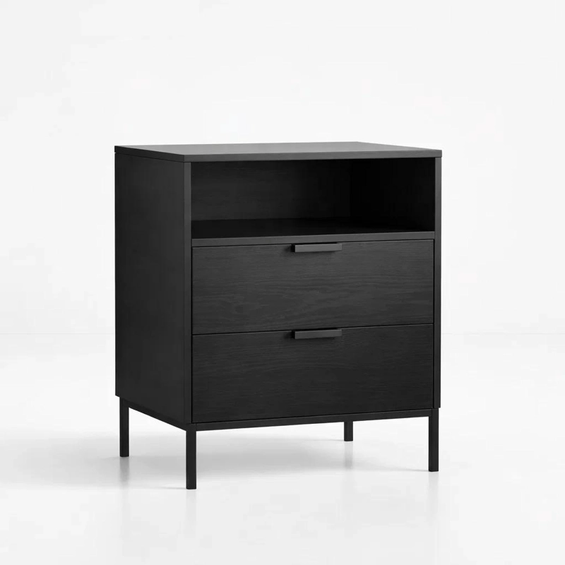 VELADOR NOIR LOFT NEGRO CON PATAS METALICAS - 1