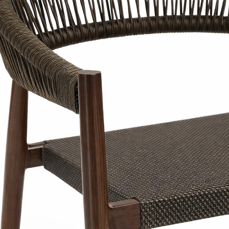 SILLA DE TERRAZA DOUCE - ALUMINIO Y RATTAN - 6