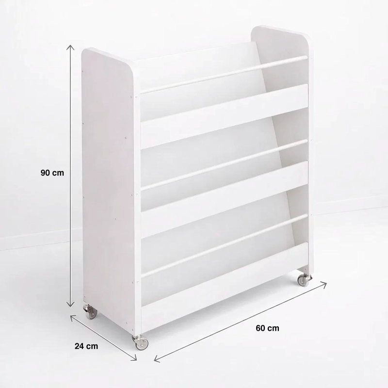 ESTANTERIA CON RUEDAS 3 NIVELES BLANCA - BLANCO - 4