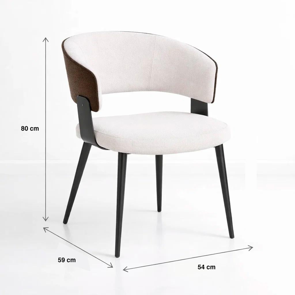 SILLA KLOPS VELVET - BLANCAS - 4