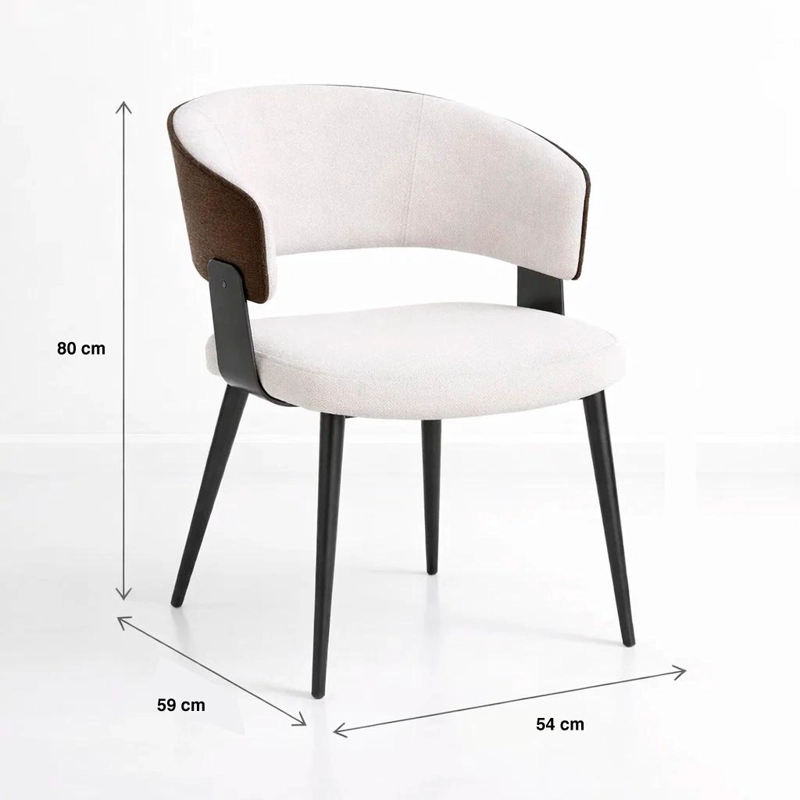 PACK DE 2 SILLAS KLOPS VELVET - BLANCA - 4