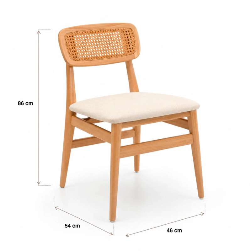 PACK DE 2 SILLAS DE COMEDOR LOKE 46X54X86 - 4