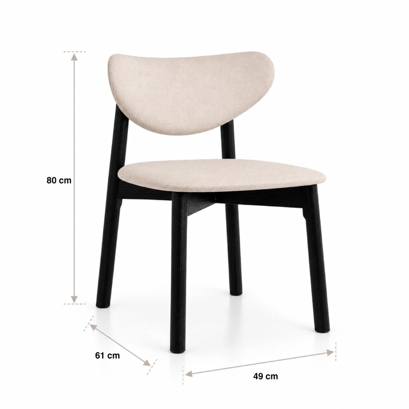 PACK DE 2 SILLAS DE COMEDOR TENG 49X61X80 - 4