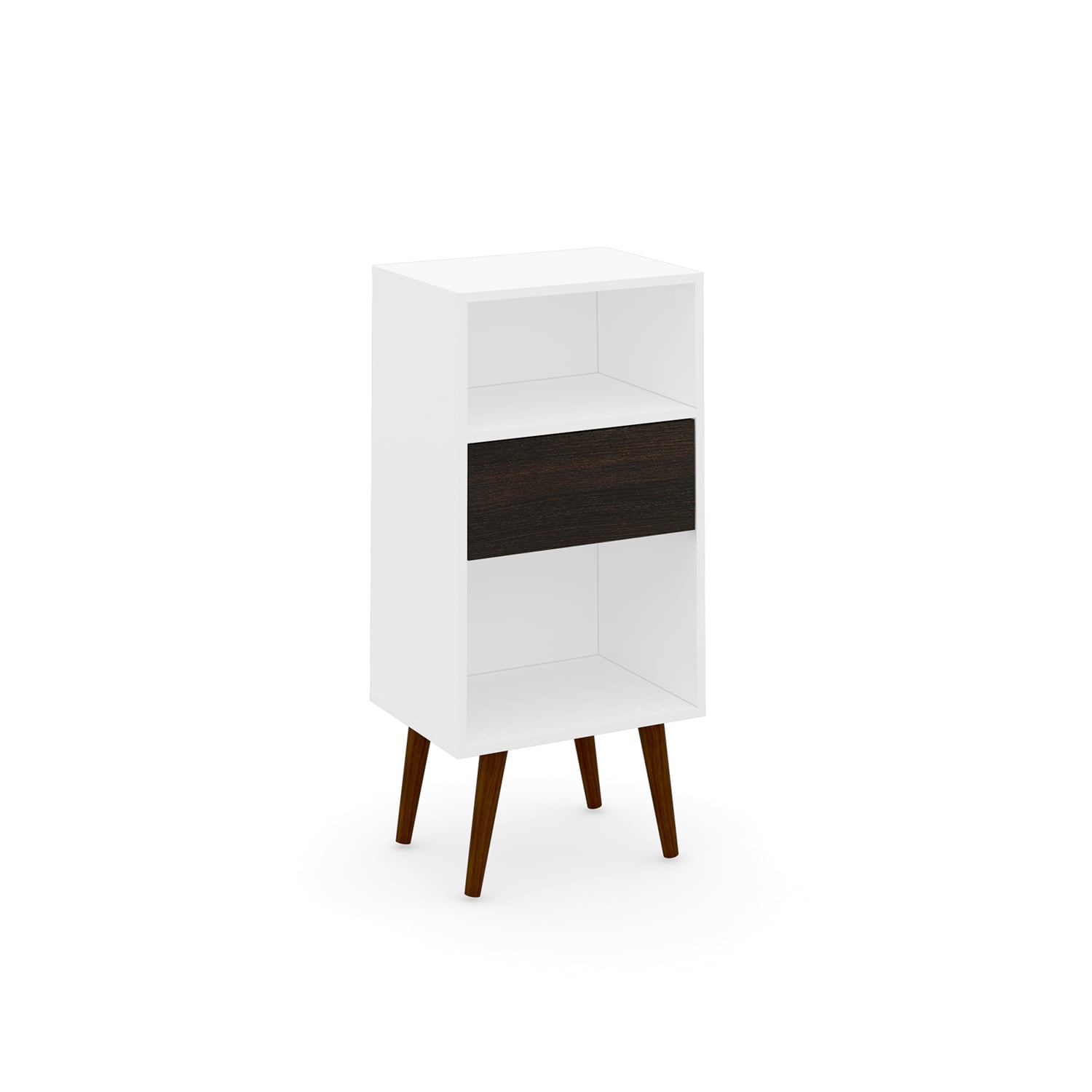 ESTANTERIA TECNOMOBILI BLANCO/CAFE - 1