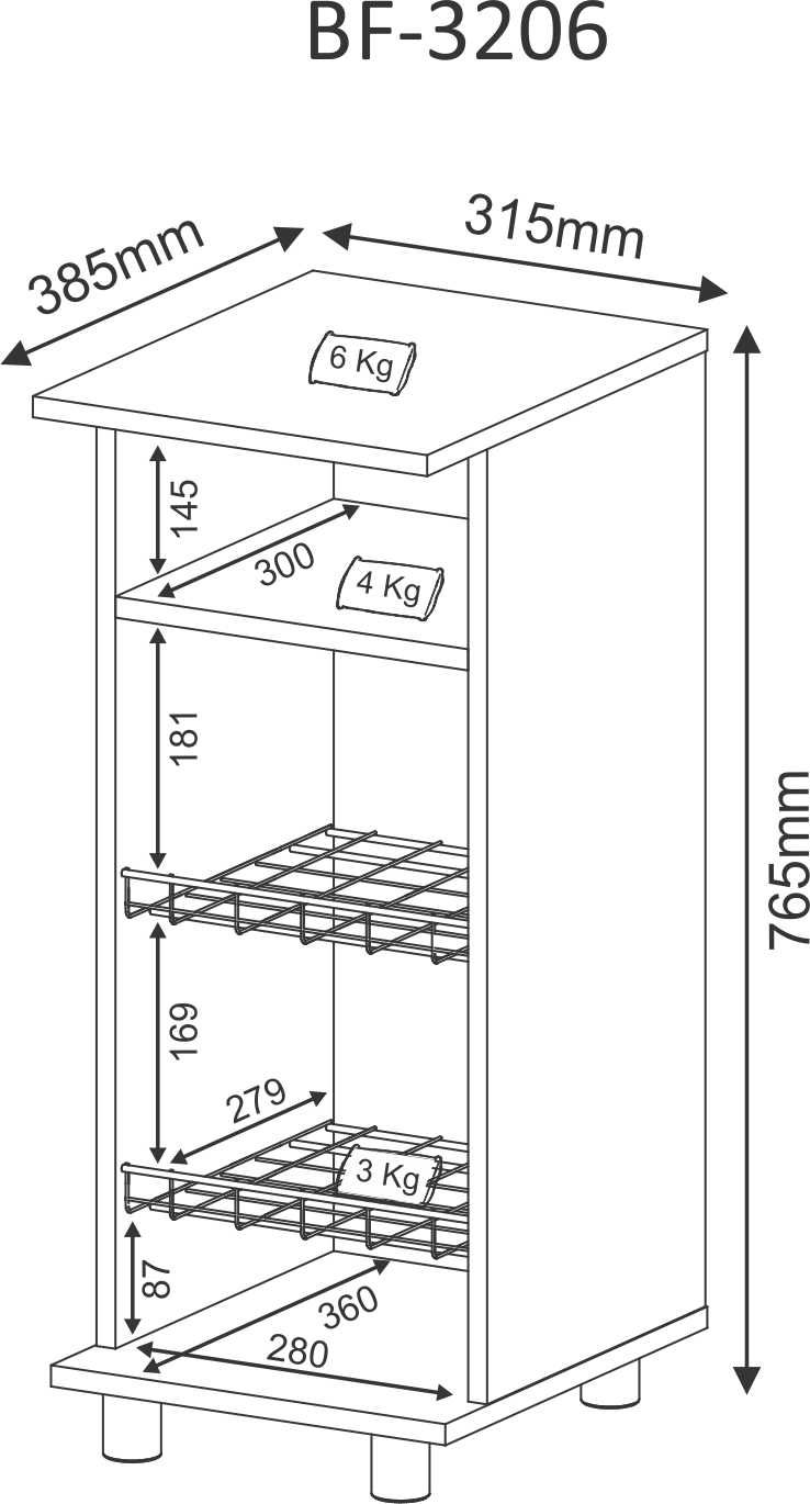 FRUTERO TECNOMOBILI BF3206 BLANCO - 3
