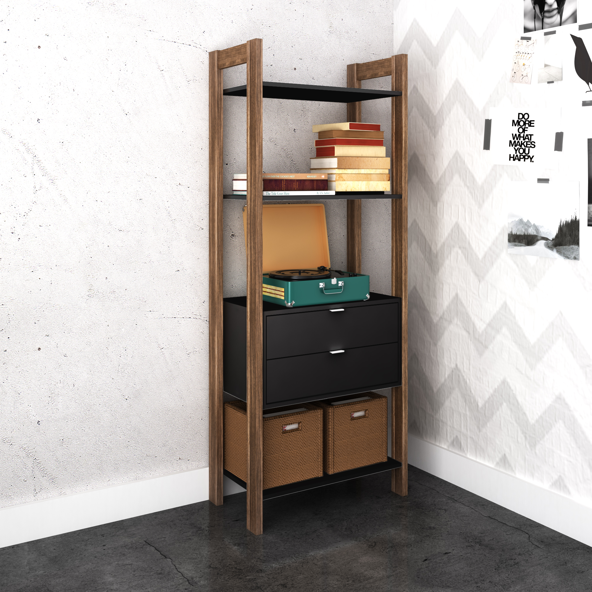 GABINETE EN COLOR NEGRO - 3