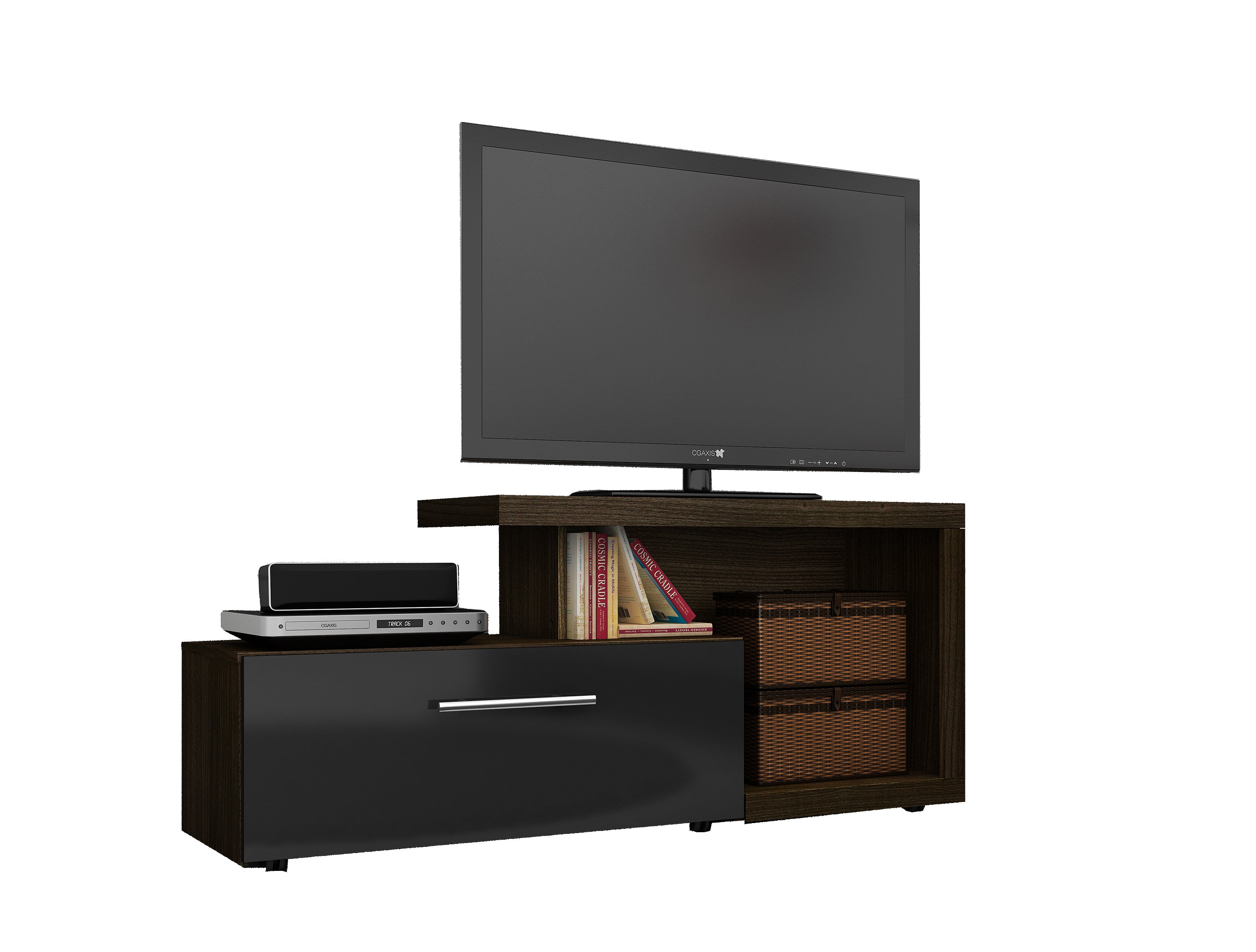 RACK TV TECNOMOBILI R1451 CAFE TABACO NEGRO - 1