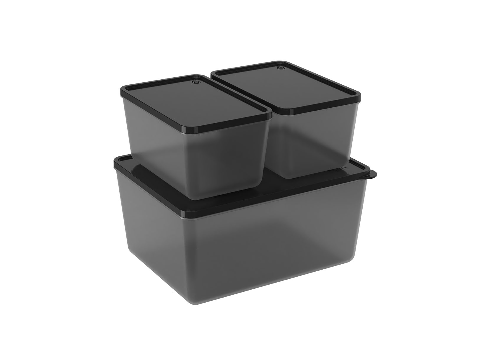 JUEGO 3 POTES NEGRO - 1
