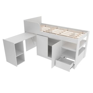 CAMA 1 PLAZA BLANCO CON ESCRITORIO BLANCO CM8021.0002C - 1
