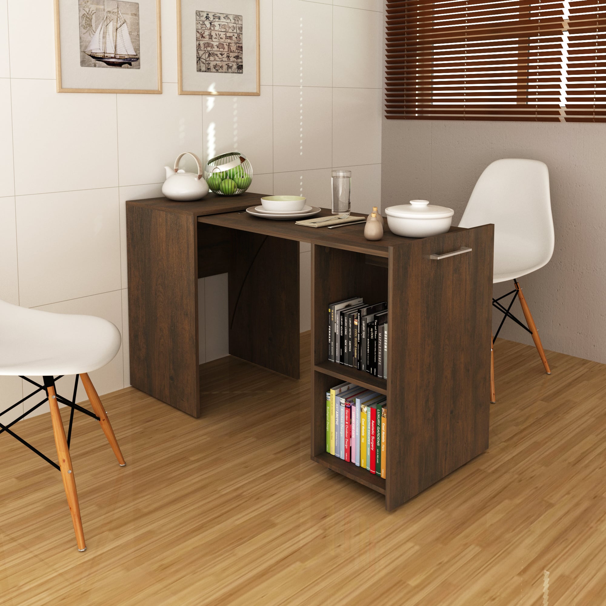 ESCRITORIO TECNOMOBILI ME4170.0005 MULTIFUNCIONAL PLEGABLE RUSTICO - 3