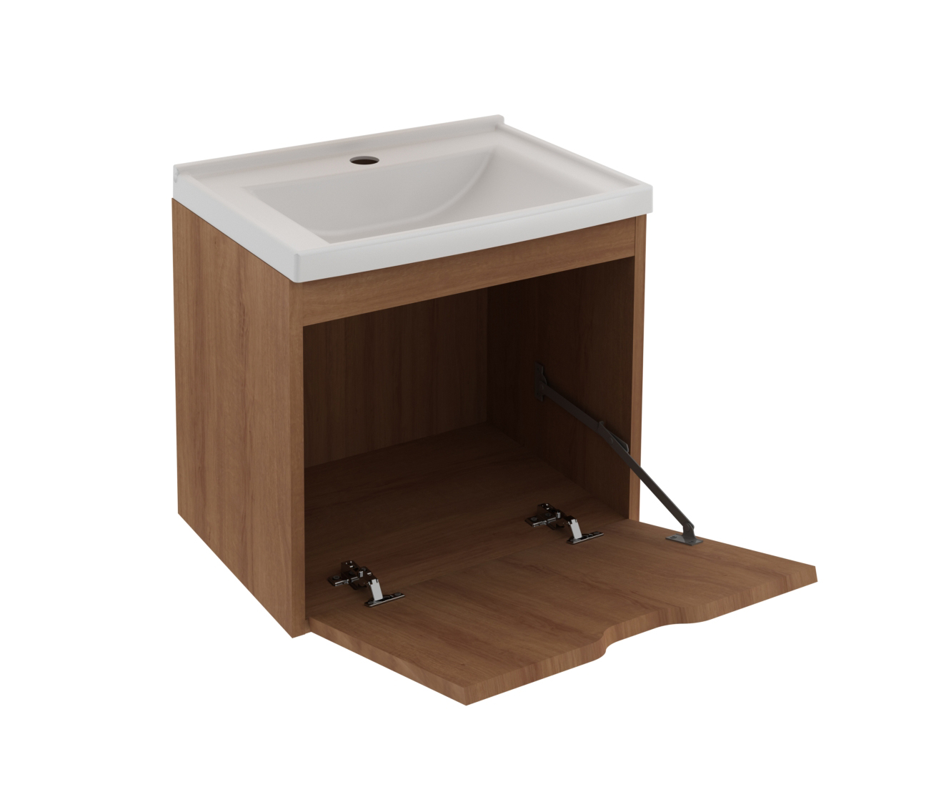 MUEBLE TECNOMOBILI BN3632.0002 BAÑO AEREO CON 1 PUERTA ALMENDRA MDP - 2