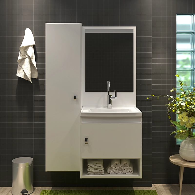 MUEBLE BAÑO AEREO CON 2 PUERTAS EN COLOR BLANCO - 2