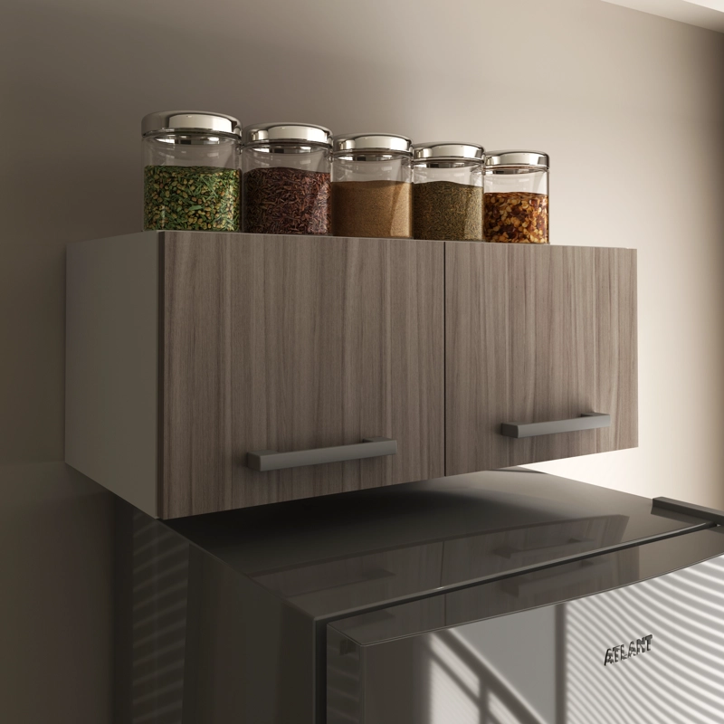 MUEBLE TECNOMOBILI CZ1006.0002 COCINA AEREO 2 PUERTAS BLANCO/GRIS MDP - 4