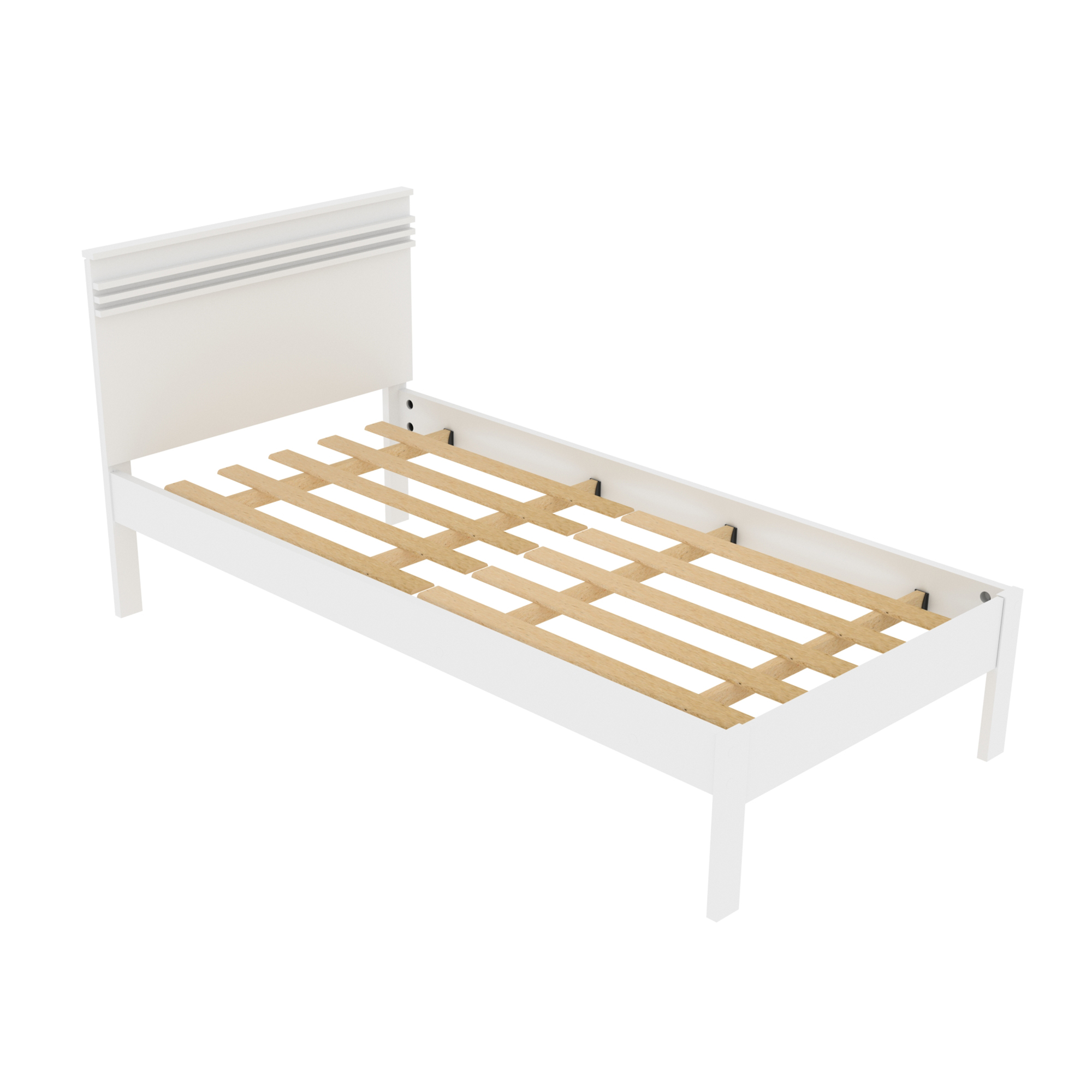 CAMA 1 PLAZA (COLCHÓN 0,90 CMS) BLANCO CM8010 93X98,6 X195 CM - 2