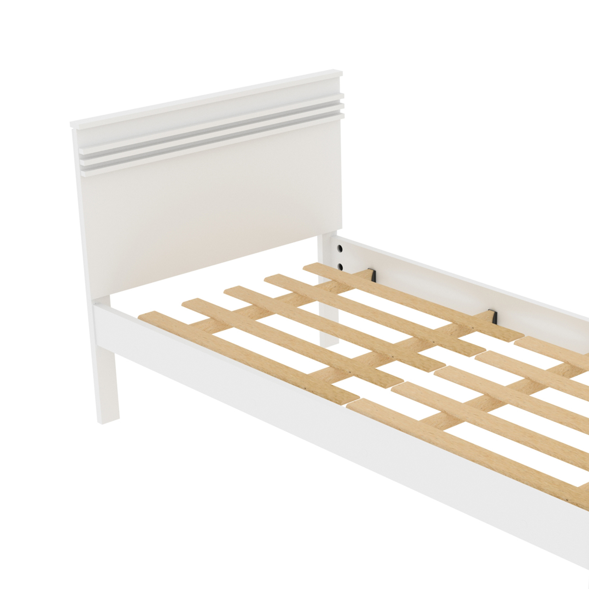 CAMA 1 PLAZA (COLCHÓN 0,90 CMS) BLANCO CM8010 93X98,6 X195 CM - 4