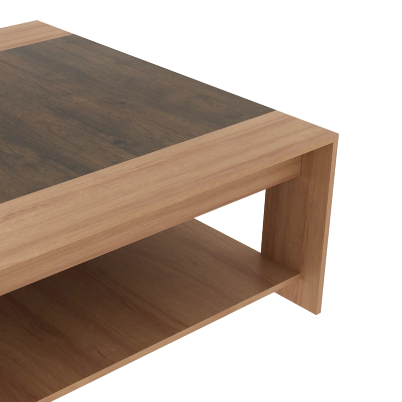 MESA CENTRO TECNOMOBILI MC2219.0008 RÚSTICO 42X100 X90 CM ALMENDRA - 2