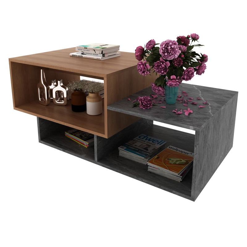 MESA CENTRO TECNOMOBILI MC2228.0014 MÁRMOL LUNAR 45X110 X54 CM ALMENDRA - 3