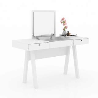 TOCADOR 2 CAJONES Y ESPEJO BLANCO PE2002 75,5X131,5X52 CM - 1