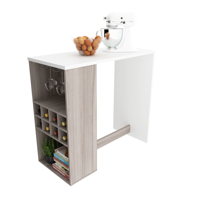 MESA TECNOMOBILI AD5003.0002 COCINA ISLA CARVALHO-BLANCO MDP - 1