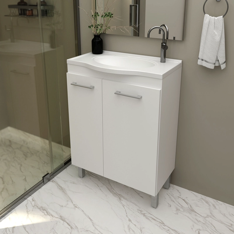 MUEBLE BAÑO 2 PUERTAS C/LAVAMANOS BLANCO BN3650.0001 - 3