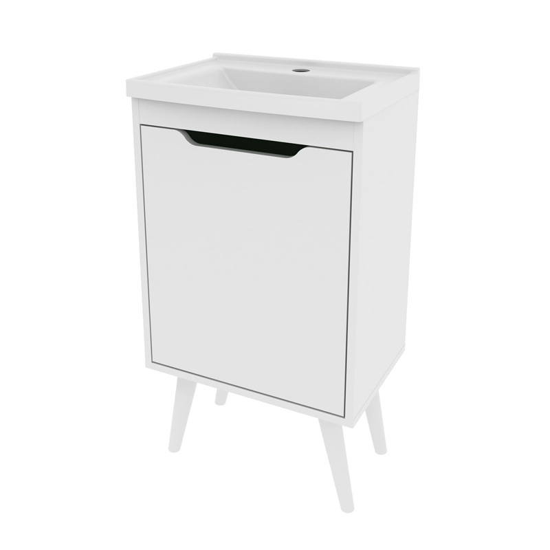 MUEBLE BAÑO 1 PUERTA C/LAVAMANOS BLANCO BN3652.0001 - 1
