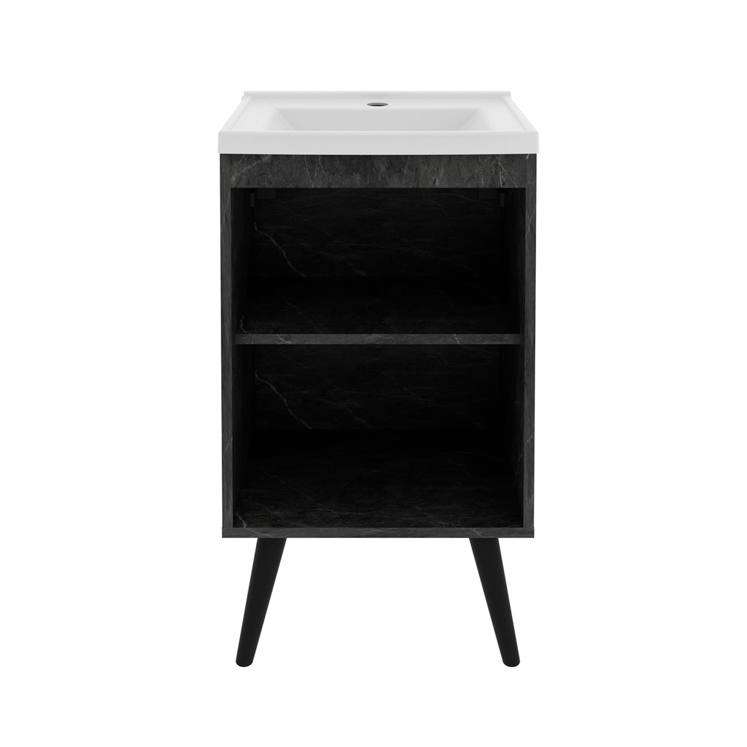 MUEBLE BAÑO TECNOMOBILI MDP 1 PUERTA C/LAVAMANOS MARMOL LUNAR BN3652.0102 ALMENDRA - 5