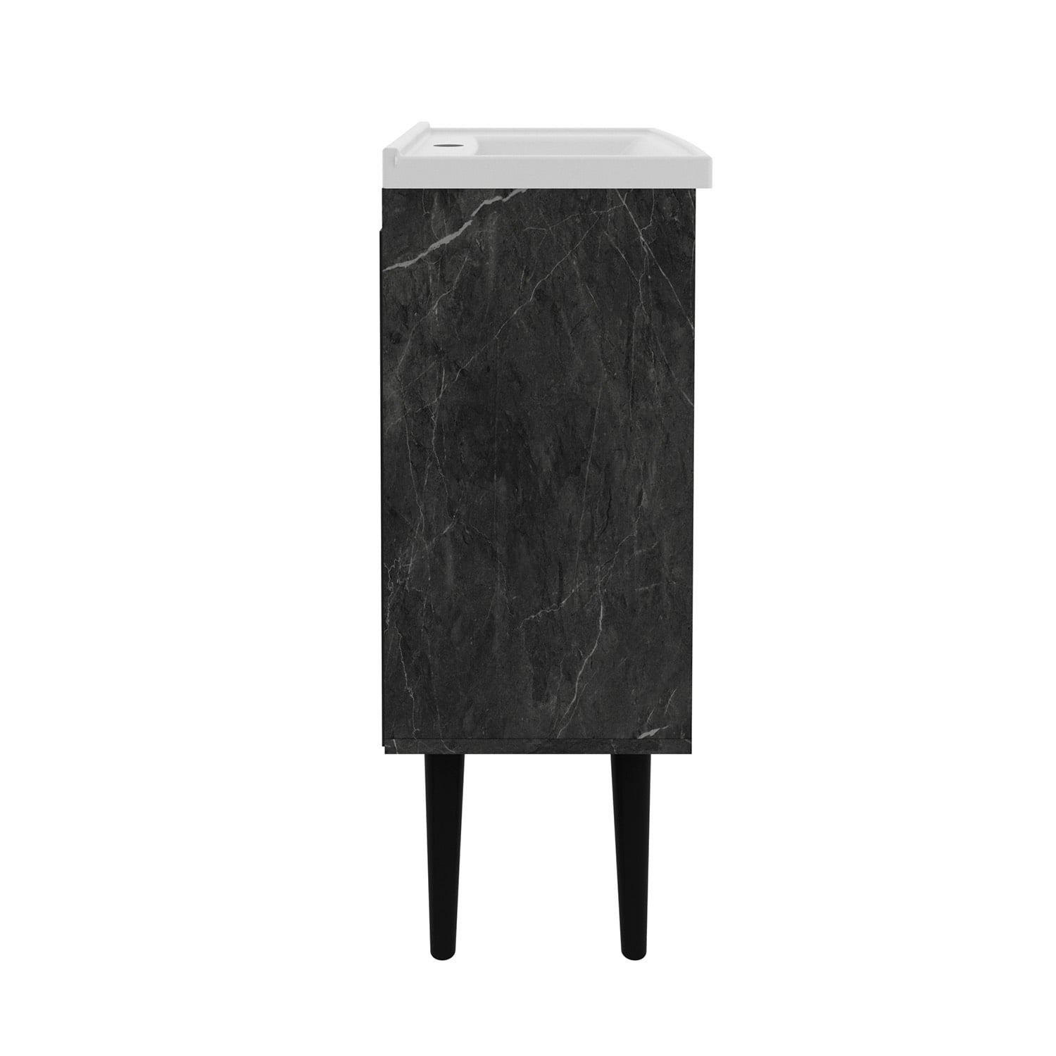 MUEBLE BAÑO TECNOMOBILI MDP 1 PUERTA C/LAVAMANOS MARMOL LUNAR BN3652.0102 ALMENDRA - 6