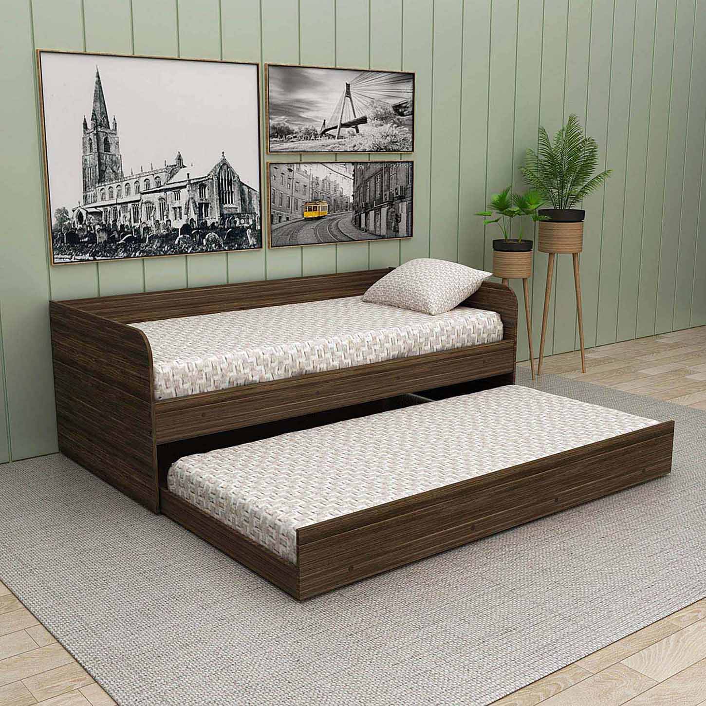 SOFÁ-CAMA NOGAL 1 PLAZA 68 X 193 X 95,2 CM SIN COLCHÓN CM8032.0003 - 3