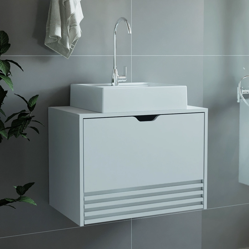 MUEBLE BAÑO AEREO 1 PUERTA 1 CAJÓN CON LAVAMANOS BLANCO BN3613.0100 - 5