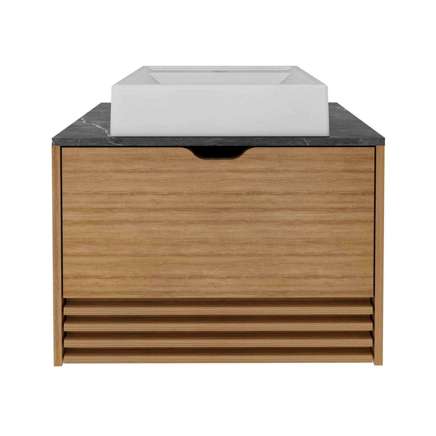 MUEBLE BAÑO AEREO 1 PUERTA 1 CAJÓN CON LAVAMANOS ALM/MARMOL BN3613.0101 - 3