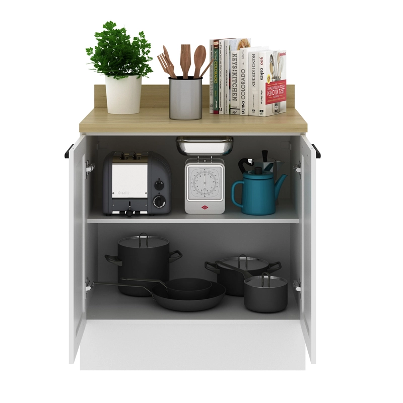 MUEBLE BASE COCINA 2 PUERTAS BLANCO/ALMENDRA GRAZI 80 CM CZ4301.0001 - 2