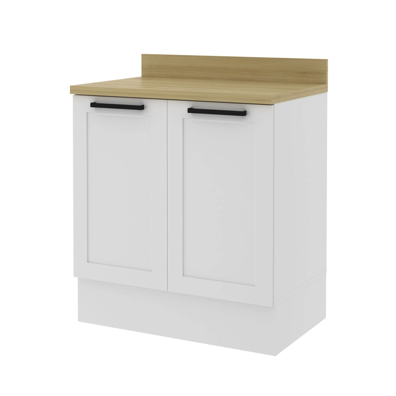 MUEBLE BASE COCINA 2 PUERTAS BLANCO/ALMENDRA GRAZI 80 CM CZ4301.0001 - 4