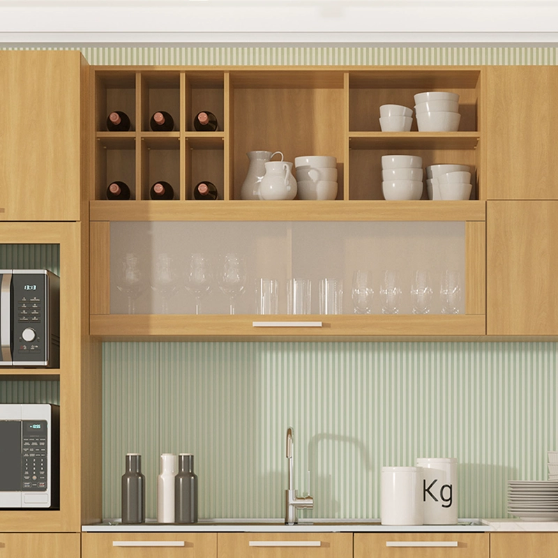 MUEBLE COCINA AEREO DE PARED ALMENDRA 1 PUERTA REVERSIBLE CON VIDRIO - 5