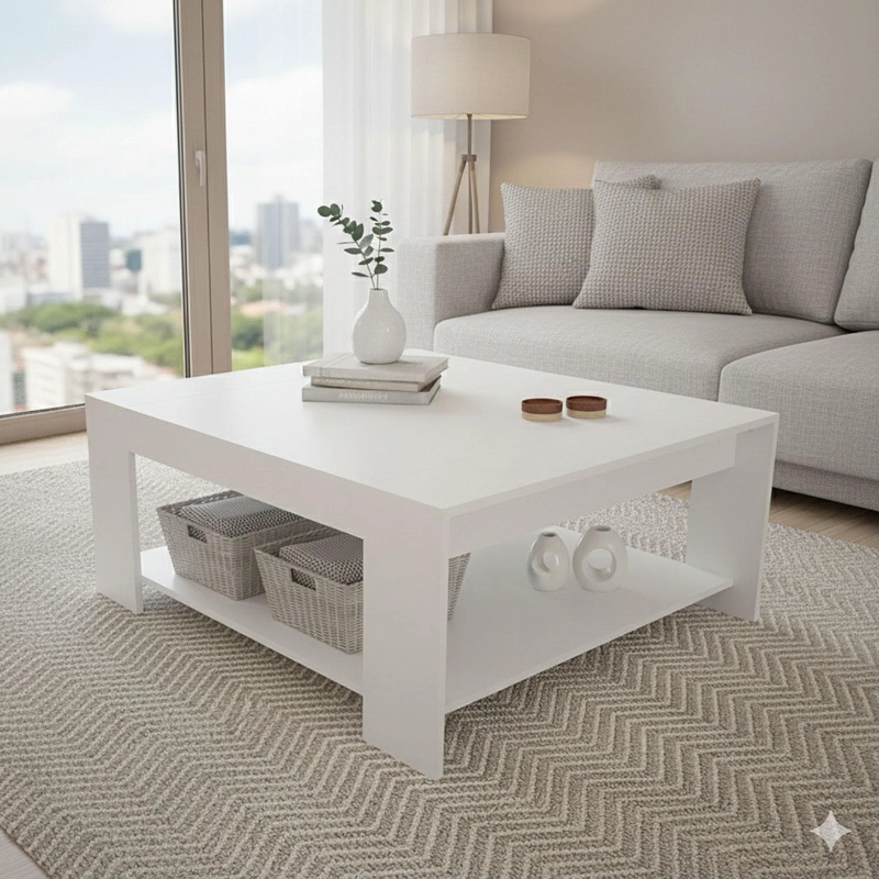 MESA DE CENTRO BLANCO 42X100X90 MC2219.0003 - 3