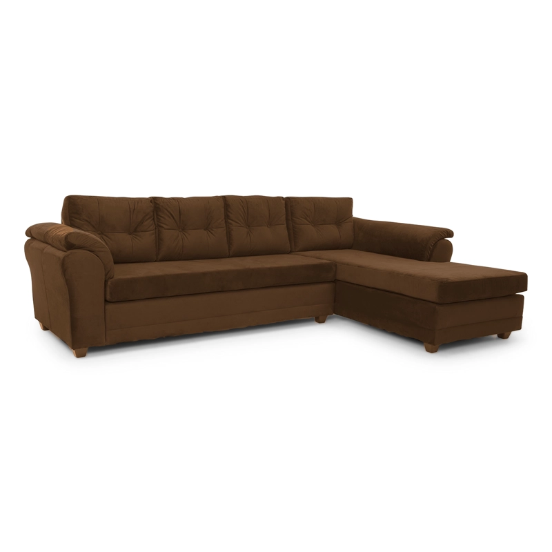SOFÁ SECCIONAL MUEBLES MPR JOURNEY DERECHO 5 CUERPOS MADERA PINO FELPA - 3
