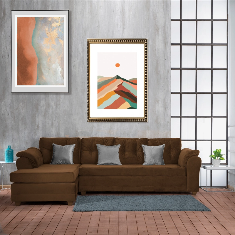 SOFÁ SECCIONAL MUEBLES MPR JOURNEY IZQUIERDO 5 CUERPOS MADERA PINO FELPA - 1