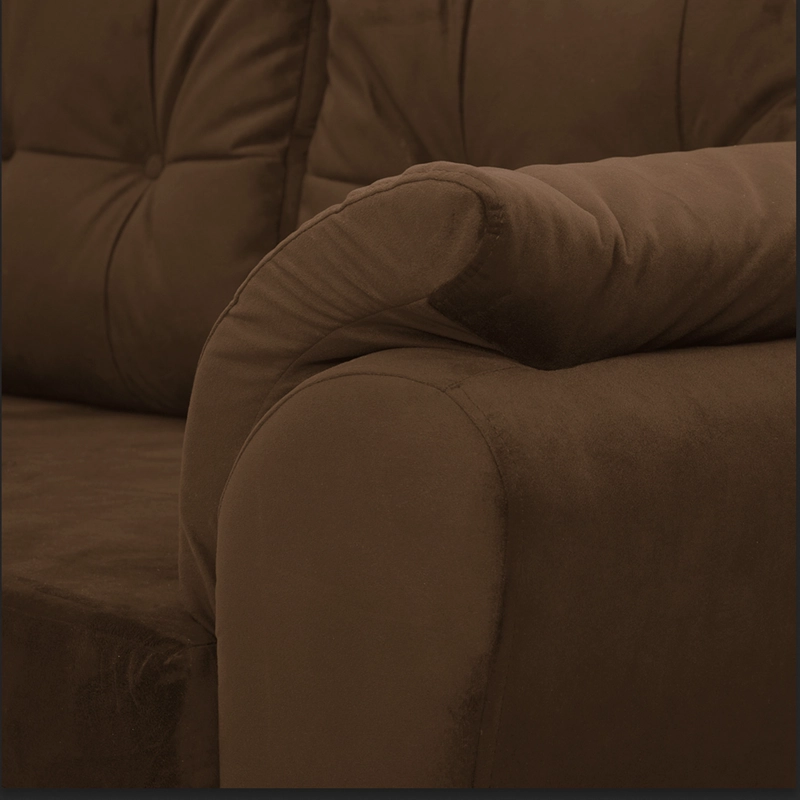 SOFÁ SECCIONAL MUEBLES MPR JOURNEY IZQUIERDO 5 CUERPOS MADERA PINO FELPA - 4