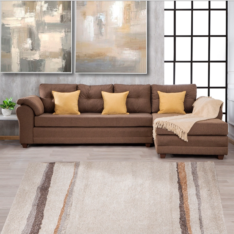 SOFÁ SECCIONAL MUEBLES MPR JOURNEY DERECHO 5 CUERPOS MADERA PINO TELA - 1