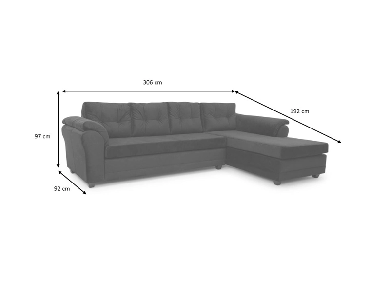 SOFÁ SECCIONAL MUEBLES MPR JOURNEY DERECHO 5 CUERPOS MADERA PINO TELA - 4