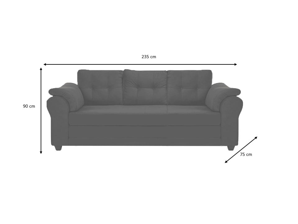 SOFÁ MUEBLES MPR MERCURY 3 CUERPOS MADERA PINO FELPA - 3
