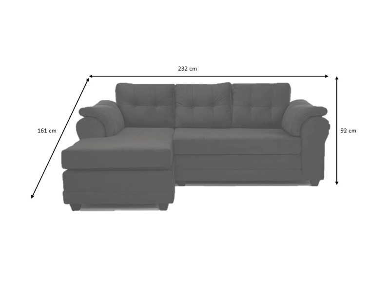 SOFÁ SECCIONAL MUEBLES MPR QUEEN LIBRE DISPOSICIÓN 4 CUERPOS GRIS - 4