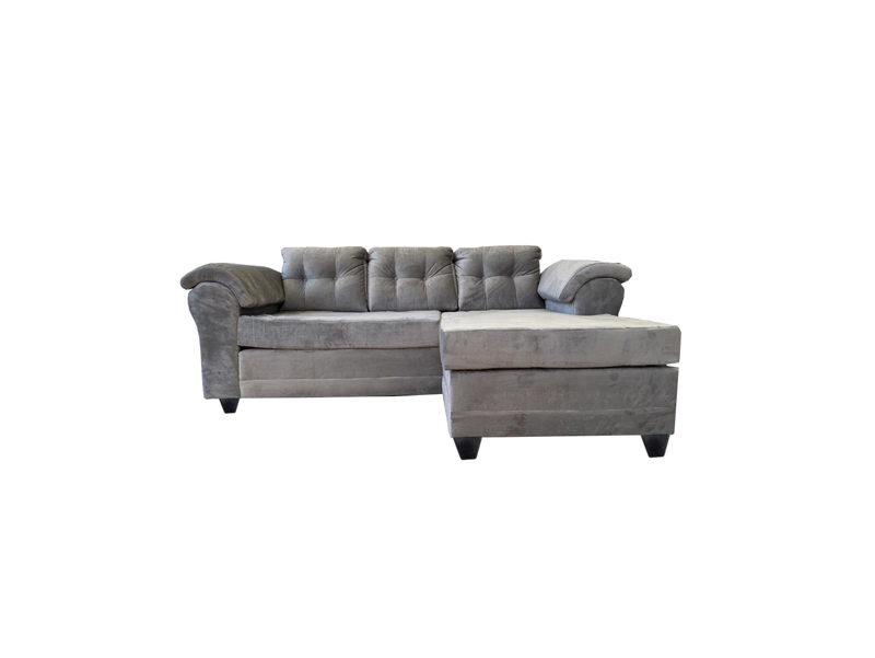 SOFÁ SECCIONAL MUEBLES MPR QUEEN LIBRE DISPOSICIÓN 4 CUERPOS FELPA CAFÉ - 1