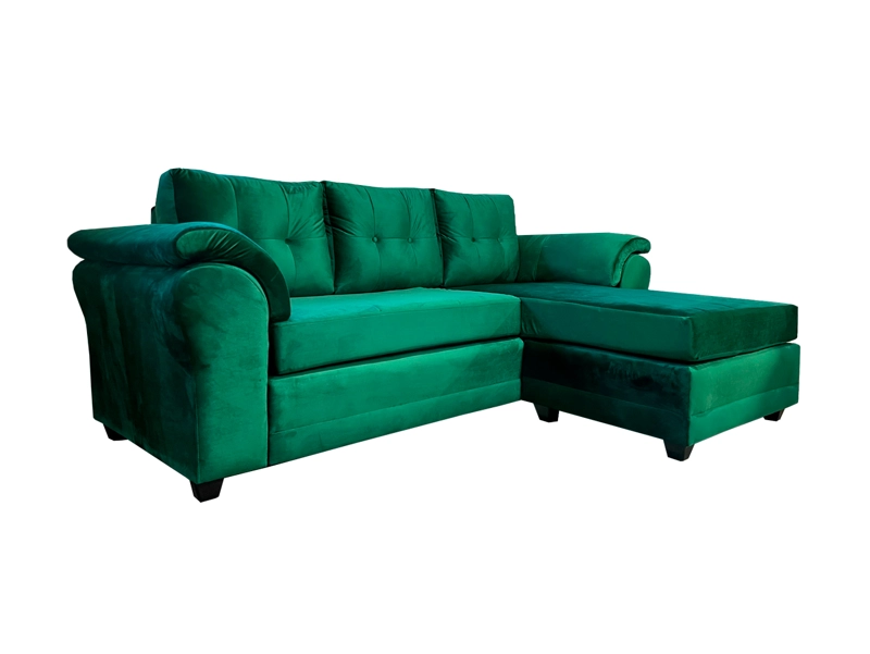 SOFÁ SECCIONAL MUEBLES MPR QUEEN LIBRE DISPOSICIÓN 4 CUERPOS FELPA CAFÉ - 2