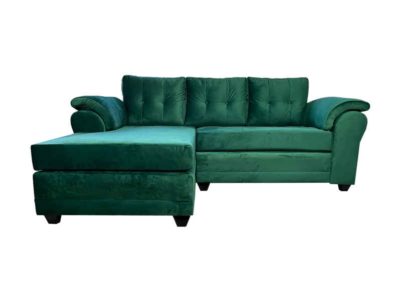 SOFÁ SECCIONAL MUEBLES MPR QUEEN LIBRE DISPOSICIÓN 4 CUERPOS FELPA CAFÉ - 3