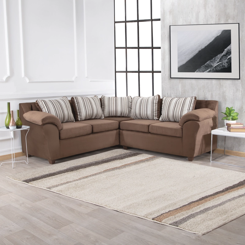 SOFÁ SECCIONAL MUEBLES MPR CATTALEYA DERECHO 5 CUERPOS MADERA PINO FELPA - 1