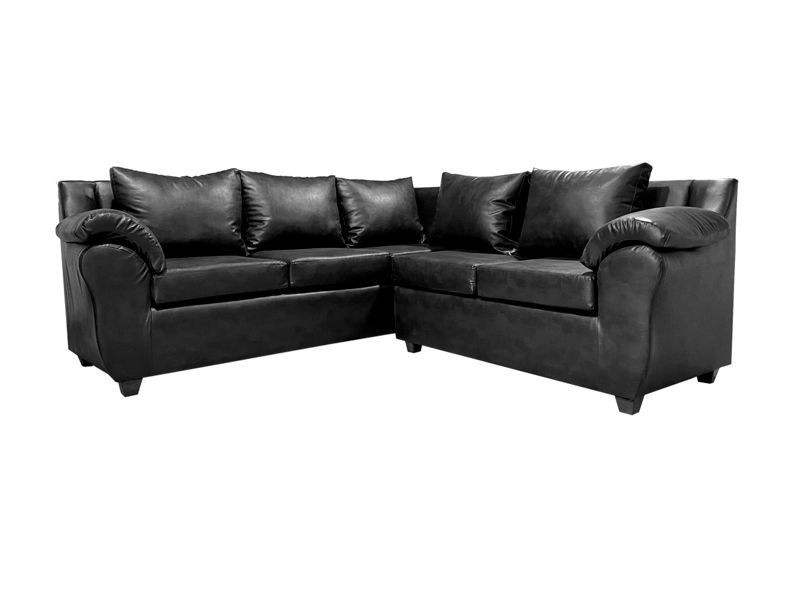 SOFÁ SECCIONAL MUEBLES MPR CATTALEYA 5 CUERPOS NEGRO PU - 1
