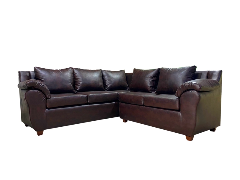 SOFÁ SECCIONAL MUEBLES MPR CATTALEYA 5 CUERPOS NEGRO PU - 1