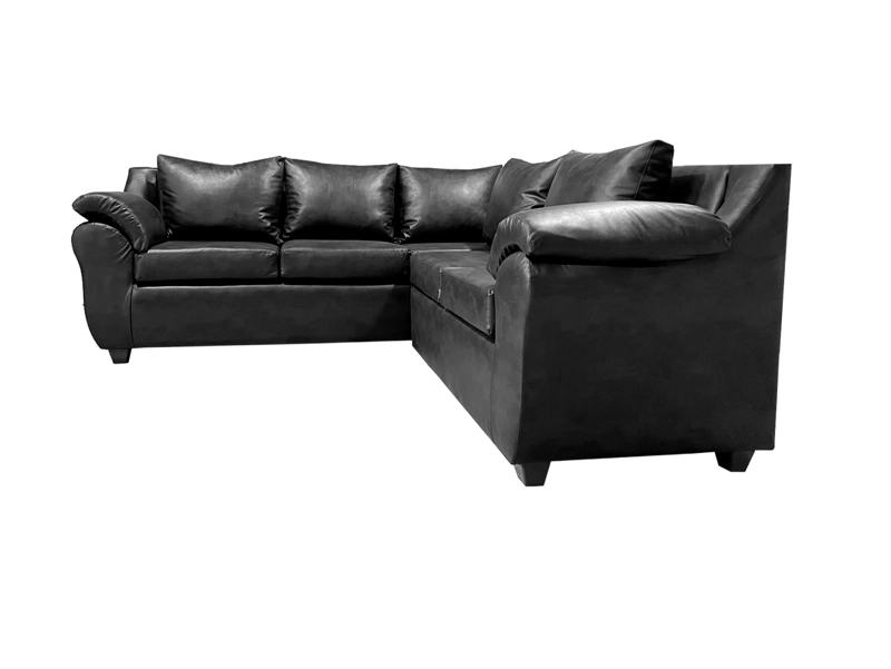 SOFÁ SECCIONAL MUEBLES MPR CATTALEYA 5 CUERPOS NEGRO PU - 2